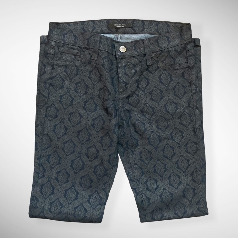 Kancan Grey / Blue Patterned Skinny Jeans Size 5